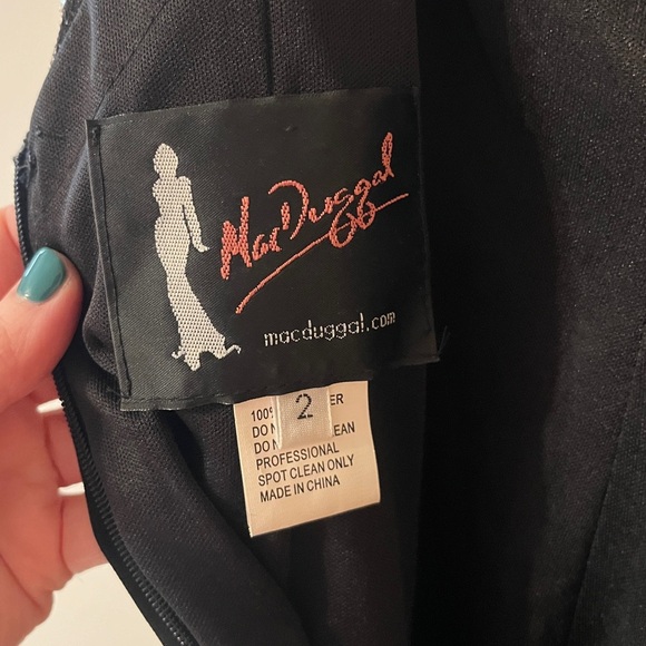 Mac Duggal Black Bodycon Cocktail Dress High Neck 65273N - Picture 6 of 15